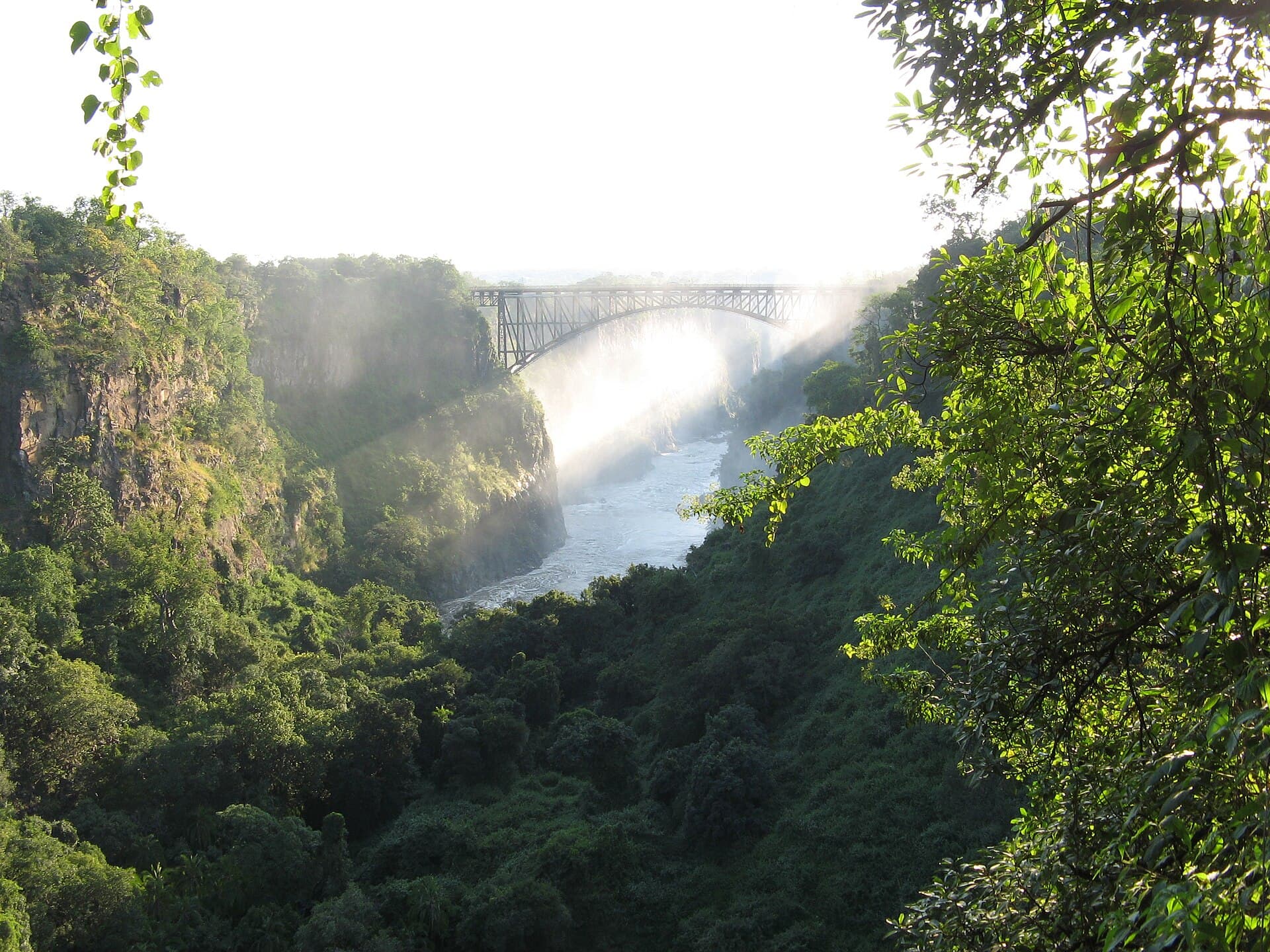 Rail bridge connecting Zambia and Zimbabwe
